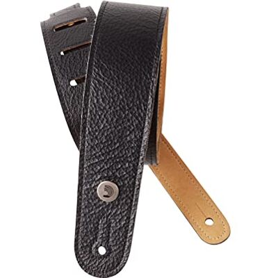 Waves D'Addario Accessories skórzany pasek do gitary akcesoria gitarowe, wąska odzież czarny Waves D'Addario Accessories skórzany pasek do gitary akcesoria gitarowe, wąska odzież czarny
