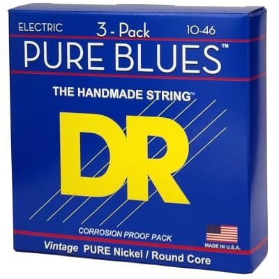 DR Strings PHR-10 Pure Blues Electric Guitar Strings, 10-46, zestaw 3 szt DR Strings PHR-10 Pure Blues Electric Guitar Strings, 10-46, zestaw 3 szt