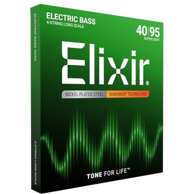 Elixir 14002 struny ze stali niklowanej 4-strunowe struny basowe z powłoką NANOWEB, długa skala, super lekkie (.040-.095) Elixir 14002 struny ze stali niklowanej 4-strunowe struny basowe z powłoką NANOWEB, długa skala, super lekkie (.040-.095)