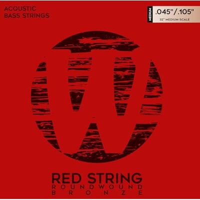 Warwick Red Strings Acoustic Bass String Set, brąz 4-strunowy, średni, .045-.105, średnia skala Warwick Red Strings Acoustic Bass String Set, brąz 4-strunowy, średni, .045-.105, średnia skala