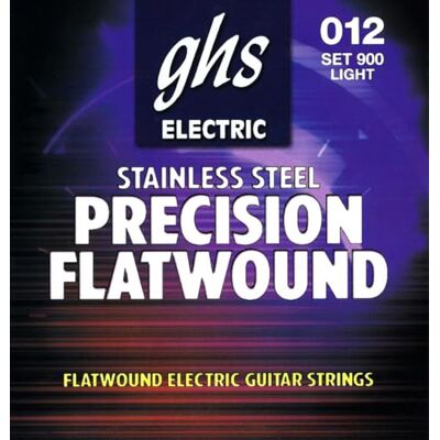 GHS Strings GHS Precison Flatwound 900 Electric Guitar String Set, Ultra Light, .012-.050 GHS Strings GHS Precison Flatwound 900 Electric Guitar String Set, Ultra Light, .012-.050