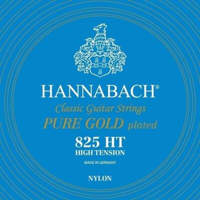 Hannabach Struny do gitary klasycznej z serii 825 HT Pure Gold pozłacane, high tension Zestaw Hannabach Struny do gitary klasycznej z serii 825 HT Pure Gold pozłacane, high tension Zestaw