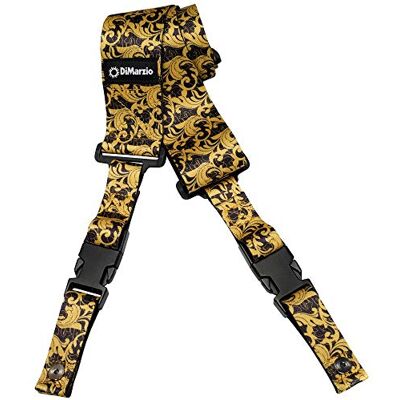 DiMarzio ® ClipLock® Steve Vai UtoPIA, pasek do gitary z szybkim zapięciem, 2", czarny/złoty DiMarzio ® ClipLock® Steve Vai UtoPIA, pasek do gitary z szybkim zapięciem, 2", czarny/złoty