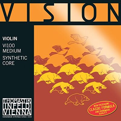 Thomastik-Infeld Thomastik Einzelsaite für 4/4 Violine Vision D-Saite Kunststoffkern, Rein-Silber umsponnen, mittel Thomastik-Infeld Thomastik Einzelsaite für 4/4 Violine Vision D-Saite Kunststoffkern, Rein-Silber umsponnen, mittel