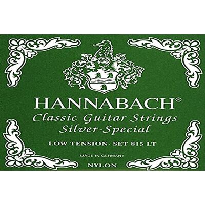 Hannabach Struny do gitary klasycznej Seire 815 Low Tension Silver Special (wysokiej jakości, uniwersalne struny, struny gitarowe do gitary klasycznej, Made in Germany) Hannabach Struny do gitary klasycznej Seire 815 Low Tension Silver Special (wysokiej jakości, uniwersalne struny, struny gitarowe do gitary klasycznej, Made in Germany)