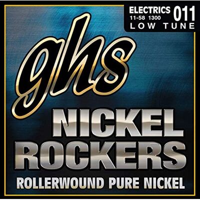 GHS Strings GHS NICKEL ROCKERS Rollered String Set do gitary elektrycznej Low Tune 1300-011/058 GHS Strings GHS NICKEL ROCKERS Rollered String Set do gitary elektrycznej Low Tune 1300-011/058