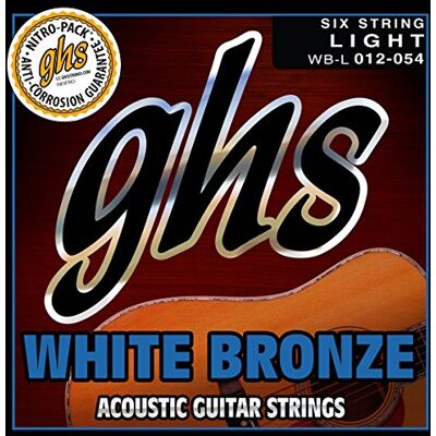 GHS Strings GHS WBL 12-54 Standardowy zestaw strun akustycznych z jasnobiałego brązu GHS Strings GHS WBL 12-54 Standardowy zestaw strun akustycznych z jasnobiałego brązu