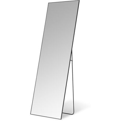Amazon Basics Prostokątne lustro na całą sylwetkę, montaż na ścianie/podłodze, 162,6cm x 53,3cm x 1,4cm, czarne Amazon Basics Prostokątne lustro na całą sylwetkę, montaż na ścianie/podłodze, 162,6cm x 53,3cm x 1,4cm, czarne