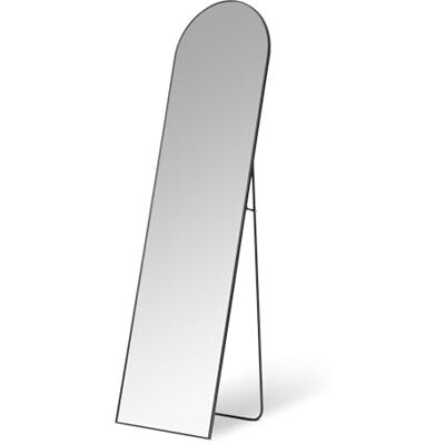 Amazon Basics Lustro na całą sylwetkę w kształcie łuku, montaż na ścianie/podłodze, 149,9cm x 40,6cm x 1,4cm, czarne Amazon Basics Lustro na całą sylwetkę w kształcie łuku, montaż na ścianie/podłodze, 149,9cm x 40,6cm x 1,4cm, czarne