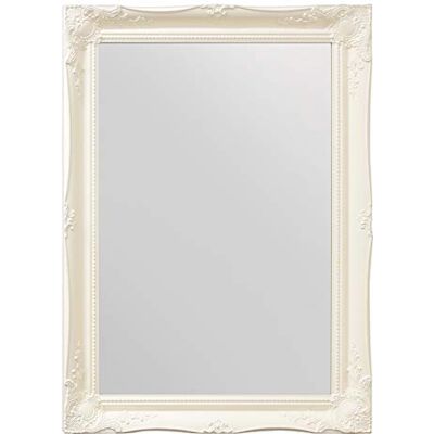 MirrorOutlet 3 ft x 2 FT2 91 cm x 66 cm duże lustro ścienne białe artystyczne antyczne wzornictwo Big Bargain MirrorOutlet 3 ft x 2 FT2 91 cm x 66 cm duże lustro ścienne białe artystyczne antyczne wzornictwo Big Bargain
