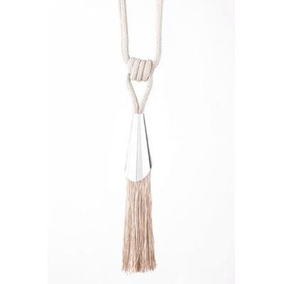 Chic Home Sznur dekoracyjny z chwostem KARL 60 cm platyna Chic Home Sznur dekoracyjny z chwostem KARL 60 cm platyna