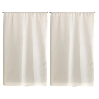 LINDER Model 55 x 120 cm - Zasłony na połowę okna Białe LINDER Model 55 x 120 cm - Zasłony na połowę okna Białe