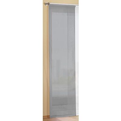 Gardinenbox Przystępna cenowo zasłona panelowa, firana przesuwna, przezroczysta, jednokolorowa, z akcesoriami, 245 x 60, szara, 85589 Gardinenbox Przystępna cenowo zasłona panelowa, firana przesuwna, przezroczysta, jednokolorowa, z akcesoriami, 245 x 60, szara, 85589