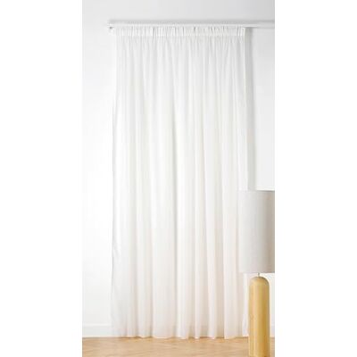 LINDER Zasłona o matowym wyglądzie wykończenie taśmą marszczącą kolor ecru duża szerokość 295 x 260 cm 100% poliester kolekcja Freeze LINDER Zasłona o matowym wyglądzie wykończenie taśmą marszczącą kolor ecru duża szerokość 295 x 260 cm 100% poliester kolekcja Freeze