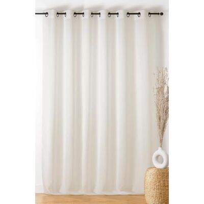 LINDER Zasłona osłonowa Wykończenie w kolorze muszli karabinowej Kolor ecru 290x240cm 100% Poliester Kolekcja Boucline LINDER Zasłona osłonowa Wykończenie w kolorze muszli karabinowej Kolor ecru 290x240cm 100% Poliester Kolekcja Boucline