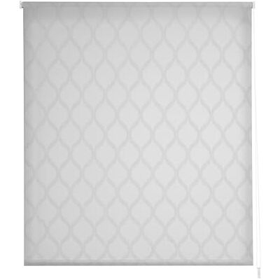 Estoralis Davos Nowoczesna roleta rzymska Półprzezroczysta zasłona biało-szara 120 x 255 cm (szer./wys.), rozmiar tkaniny 117 x 250 cm, rolety okienne i drzwiowe Estoralis Davos Nowoczesna roleta rzymska Półprzezroczysta zasłona biało-szara 120 x 255 cm (szer./wys.), rozmiar tkaniny 117 x 250 cm, rolety okienne i drzwiowe