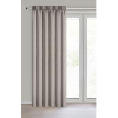 Eurofirany Carly 100% zasłona zaciemniająca z taśmą marszczącą i tunelem, matowa, nieprzejrzysta, do salonu, sypialni, wys. 270 x szer. 140 cm (1 opakowanie), ciemnobeżowa Eurofirany Carly 100% zasłona zaciemniająca z taśmą marszczącą i tunelem, matowa, nieprzejrzysta, do salonu, sypialni, wys. 270 x szer. 140 cm (1 opakowanie), ciemnobeżowa