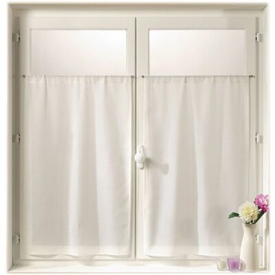 HOMEMAISON Linder - Połowa okna zasłona - 2 szt. - Biały - 55 x 90 cm HOMEMAISON Linder - Połowa okna zasłona - 2 szt. - Biały - 55 x 90 cm