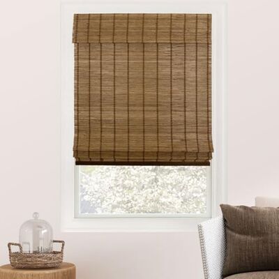 Chicology Bambusowe rolety rzymskie designerskie ekologiczne rolety okienne z filtrem światła, idealne do domu i na patio, jakość premium, łoś brązowy, 74 cm szer. x 162 cm wys Chicology Bambusowe rolety rzymskie designerskie ekologiczne rolety okienne z filtrem światła, idealne do domu i na patio, jakość premium, łoś brązowy, 74 cm szer. x 162 cm wys