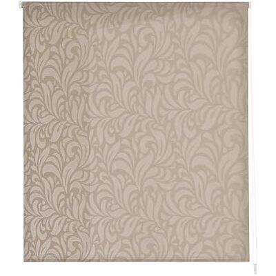 Estoralis MYRCELLA roleta rzymska, nowoczesny design, półprzezroczysta, żakardowa, kolor len, 120 x 255 cm (szerokość/wysokość), rozmiar materiału 117 x 250 cm, zasłony do okien i drzwi Estoralis MYRCELLA roleta rzymska, nowoczesny design, półprzezroczysta, żakardowa, kolor len, 120 x 255 cm (szerokość/wysokość), rozmiar materiału 117 x 250 cm, zasłony do okien i drzwi