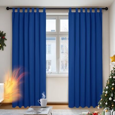 Deconovo Niebieskie Zasłony Zaciemniające - 2 Panele - 140x210 cm - Sypialnia Deconovo Niebieskie Zasłony Zaciemniające - 2 Panele - 140x210 cm - Sypialnia