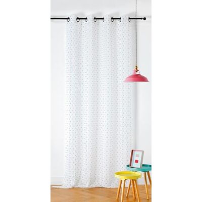 LINDER Zasłona w kropki tkana i barwiona we Francji dziecięcy klasyczny styl kolory ecru, różowy i zielony, wykończenie oczek lufy karabinowej 150 x 240 cm 100% poliester Kolekcja Sophie LINDER Zasłona w kropki tkana i barwiona we Francji dziecięcy klasyczny styl kolory ecru, różowy i zielony, wykończenie oczek lufy karabinowej 150 x 240 cm 100% poliester Kolekcja Sophie