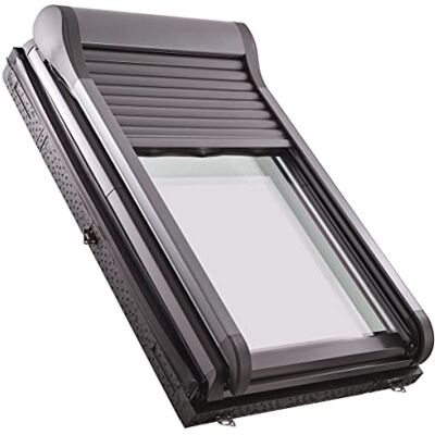 Roto Oryginalna roleta zewnętrzna ZRO ręczna antracytowa metaliczna dwuścienna aluminiowa listwa zewnętrzna roleta dachowa seria Designo R7 rozmiar 094/140 09/14 Roto Oryginalna roleta zewnętrzna ZRO ręczna antracytowa metaliczna dwuścienna aluminiowa listwa zewnętrzna roleta dachowa seria Designo R7 rozmiar 094/140 09/14