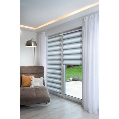 Khome K-home® Madrid Podwójna roleta z mocowaniem zaciskowym Klemmfix, montaż bez wiercenia, kolor szary, szer. 40 x wys. 150 cm Khome K-home® Madrid Podwójna roleta z mocowaniem zaciskowym Klemmfix, montaż bez wiercenia, kolor szary, szer. 40 x wys. 150 cm
