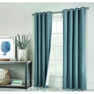 loft living Vienna Total Blackout Foamback Curtain Panel Para 198 cm x 213 cm w kolorze niebieskim loft living Vienna Total Blackout Foamback Curtain Panel Para 198 cm x 213 cm w kolorze niebieskim