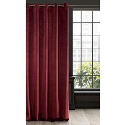 Eurofirany Ria Zasłona Velvet welwetowa, welurowa, ciemne bordo, 1 szt., na przelotkach, oczkach, elegancka, do salonu, pokoju dziennego, sypialni, okno tarasowe, balkonowe, wysokiej jakości 140x250cm Eurofirany Ria Zasłona Velvet welwetowa, welurowa, ciemne bordo, 1 szt., na przelotkach, oczkach, elegancka, do salonu, pokoju dziennego, sypialni, okno tarasowe, balkonowe, wysokiej jakości 140x250cm