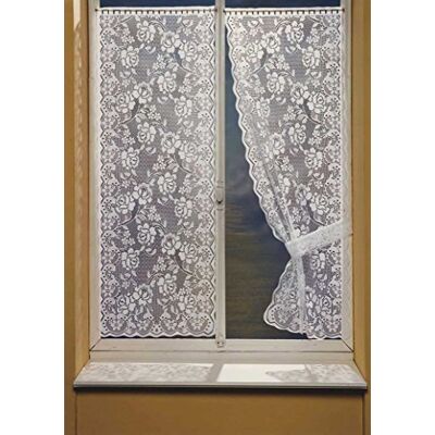 Homemaison Well-Woman Para zasłon koronkowych, poliester, biały, 120x60 cm Homemaison Well-Woman Para zasłon koronkowych, poliester, biały, 120x60 cm