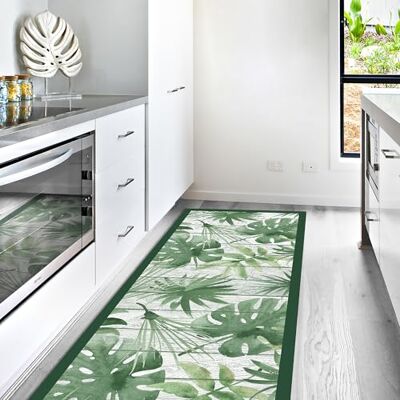 CREARREDA Dywan winylowy kuchnia i łazienka antypoślizgowy zmywalny nowoczesny włoski design, wodoodporny, dekoracyjny, wytrzymały, łatwy do czyszczenia, odporny na plamy, higieniczny, wyprodukowany CREARREDA Dywan winylowy kuchnia i łazienka antypoślizgowy zmywalny nowoczesny włoski design, wodoodporny, dekoracyjny, wytrzymały, łatwy do czyszczenia, odporny na plamy, higieniczny, wyprodukowany