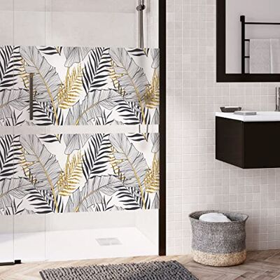Ambiance Sticker Zaciemniająca folia okienna CHIC PALMIER LIŚCI Naklejki na szyby i drzwi prysznicowe 40x200cm Ambiance Sticker Zaciemniająca folia okienna CHIC PALMIER LIŚCI Naklejki na szyby i drzwi prysznicowe 40x200cm