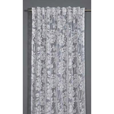 Gardinia Sehlbach Gotowa zasłona z taśmą marszczącą, Wypalana tkanina, Biała, Zasłony 135 x 245 cm, Elegancki design, Przepuszczająca światło, Uniwersalne mocowanie, Certyfikat Oeko-Tex Gardinia Sehlbach Gotowa zasłona z taśmą marszczącą, Wypalana tkanina, Biała, Zasłony 135 x 245 cm, Elegancki design, Przepuszczająca światło, Uniwersalne mocowanie, Certyfikat Oeko-Tex