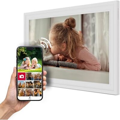 Thomson Cyfrowa Ramka na Zdjęcia 15 Cali, Ekran IPS, Ekran Dotykowy FHD, Bezpośrednie Udostępnianie przez App, Funkcje Smart, Elektroniczna Ramka na Zdjęcia z Pamięcią 32 GB, Automatyczny Obrót, Biała Thomson Cyfrowa Ramka na Zdjęcia 15 Cali, Ekran IPS, Ekran Dotykowy FHD, Bezpośrednie Udostępnianie przez App, Funkcje Smart, Elektroniczna Ramka na Zdjęcia z Pamięcią 32 GB, Automatyczny Obrót, Biała