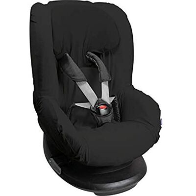 Dooky Pokrowiec na fotelik dziecięcy Black Uni (uniwersalne dopasowanie do wielu popularnych modeli, grupa wiekowa 1+ 9-18 kg, 3- i 5-punktowy system pasów), czarny Dooky Pokrowiec na fotelik dziecięcy Black Uni (uniwersalne dopasowanie do wielu popularnych modeli, grupa wiekowa 1+ 9-18 kg, 3- i 5-punktowy system pasów), czarny
