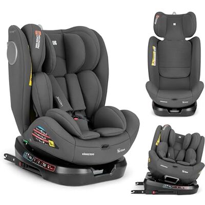 Kikka Boo KikkaBoo Fotelik Samochodowy i-Moove 2 i-Size, 40–150 cm, Obrót 360°, ISOFIX, Tyłem i Przodem do Jazdy, Regulowany Zagłówek, Funkcja Pochylania, Ciemnoszary Kikka Boo KikkaBoo Fotelik Samochodowy i-Moove 2 i-Size, 40–150 cm, Obrót 360°, ISOFIX, Tyłem i Przodem do Jazdy, Regulowany Zagłówek, Funkcja Pochylania, Ciemnoszary