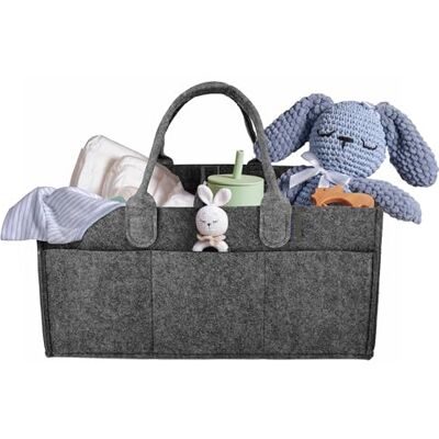 IDEA HOME Filcowy organizer do torebki, torebka, torba filcowa z przegródkami, uniwersalny organizer na pieluchy dla niemowląt, szary IDEA HOME Filcowy organizer do torebki, torebka, torba filcowa z przegródkami, uniwersalny organizer na pieluchy dla niemowląt, szary