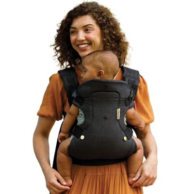 INFANTINO Flip Advanced 4-w-1 Nosidełko, Ergonomiczne, Rozkładane, do Noszenia Twarzą w Twarz i Twarzą na Zewnątrz dla Noworodków i Starszych Dzieci 3,6-14,5 kg, Czarny i Złoty INFANTINO Flip Advanced 4-w-1 Nosidełko, Ergonomiczne, Rozkładane, do Noszenia Twarzą w Twarz i Twarzą na Zewnątrz dla Noworodków i Starszych Dzieci 3,6-14,5 kg, Czarny i Złoty