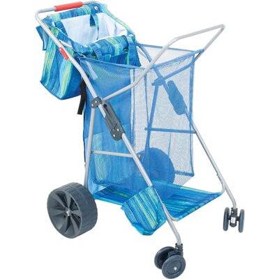 AWWC6W-17 Rio Brands Wózek plażowy, stal stopowa neoprenowa, turkusowy nadruk AWWC6W-17 Rio Brands Wózek plażowy, stal stopowa neoprenowa, turkusowy nadruk