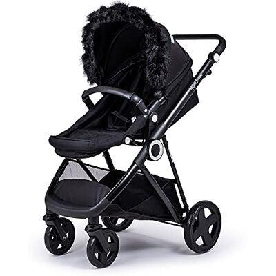 For Your Little One For-Your-Little-One Futro Kaptur Wózek Kompatybilny z Mamas & Papas, Czarny For Your Little One For-Your-Little-One Futro Kaptur Wózek Kompatybilny z Mamas & Papas, Czarny