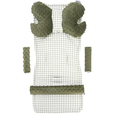 Medi Partners Wózek dziecięcy Poduszka Reduktor fotelika Materac Wysokie Krzesło Uniwersalny Reduktor Minky Cotton Cushion Seat dla niemowląt 78 x 35 cm (kratka z Olive Minky) Medi Partners Wózek dziecięcy Poduszka Reduktor fotelika Materac Wysokie Krzesło Uniwersalny Reduktor Minky Cotton Cushion Seat dla niemowląt 78 x 35 cm (kratka z Olive Minky)