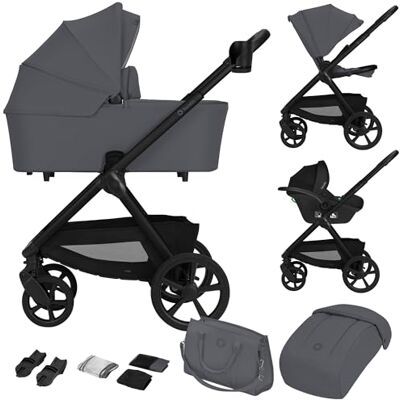 Lionelo Carmine Wózek dziecięcy 3 w 1 3 (0-4 lata, 0-22 kg), zestaw systemów podróżnych, wózek dziecięcy ADAC, gondolka dla niemowląt i buggy, Raeder GravelTech, zawieszenie, UPF50+, pozycja leżąca Lionelo Carmine Wózek dziecięcy 3 w 1 3 (0-4 lata, 0-22 kg), zestaw systemów podróżnych, wózek dziecięcy ADAC, gondolka dla niemowląt i buggy, Raeder GravelTech, zawieszenie, UPF50+, pozycja leżąca
