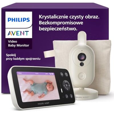 Philips Avent Niania Video Full HD – bezpieczne monitorowanie bez Wi‑Fi Ekran 4,5", nocne widzenie w podczerwieni, certyfikat DEKRA, długa żywotność baterii, alerty temperatury, SCD871/26 Philips Avent Niania Video Full HD – bezpieczne monitorowanie bez Wi‑Fi Ekran 4,5", nocne widzenie w podczerwieni, certyfikat DEKRA, długa żywotność baterii, alerty temperatury, SCD871/26