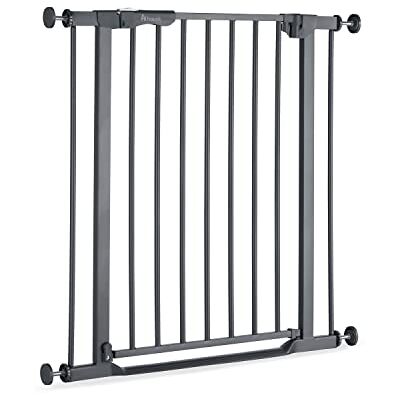 Hauck Clear Step Autoclose 2, ciemnoszara – kratka ochronna na drzwi 75-80 cm, bezpieczna dla dzieci kratka odgradzająca z płaskim wejściem, z automatycznym zamykaniem, otwieranie 1 ręką, bez Hauck Clear Step Autoclose 2, ciemnoszara – kratka ochronna na drzwi 75-80 cm, bezpieczna dla dzieci kratka odgradzająca z płaskim wejściem, z automatycznym zamykaniem, otwieranie 1 ręką, bez