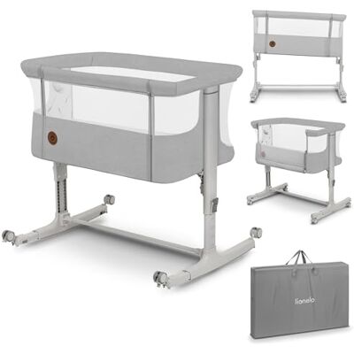 Lionelo Aurora 3 w 1 łóżeczko dziecięce do spania dla niemowląt od urodzenia do 9 kg, regulowana wysokość i nachylenie, materac, 4 zamykane kółka, oddychające panele siatkowe, przenośne, zmywalne, Lionelo Aurora 3 w 1 łóżeczko dziecięce do spania dla niemowląt od urodzenia do 9 kg, regulowana wysokość i nachylenie, materac, 4 zamykane kółka, oddychające panele siatkowe, przenośne, zmywalne,