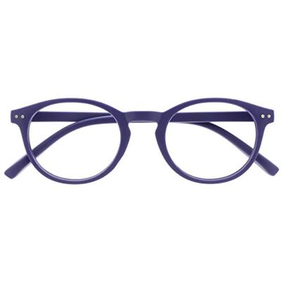 OPULIZE Zen okulary do czytania fajne okrągłe oprawki zawiasy sprężynowe odporne na zarysowania gładkie matowe fioletowe męskie damskie R24-5 +1,50 OPULIZE Zen okulary do czytania fajne okrągłe oprawki zawiasy sprężynowe odporne na zarysowania gładkie matowe fioletowe męskie damskie R24-5 +1,50