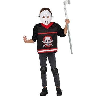 FIESTAS GUIRCA Kostium Zabójcy na lodzie dla chłopca Kostium Zabójcy z maską Kostiumy na Halloween dla chłopca w wieku 10-12 lat FIESTAS GUIRCA Kostium Zabójcy na lodzie dla chłopca Kostium Zabójcy z maską Kostiumy na Halloween dla chłopca w wieku 10-12 lat