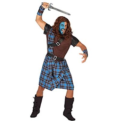 ATOSA 63316 kostium szkocki William Wallace Man XXL niebieski karnawał, mężczyźni ATOSA 63316 kostium szkocki William Wallace Man XXL niebieski karnawał, mężczyźni