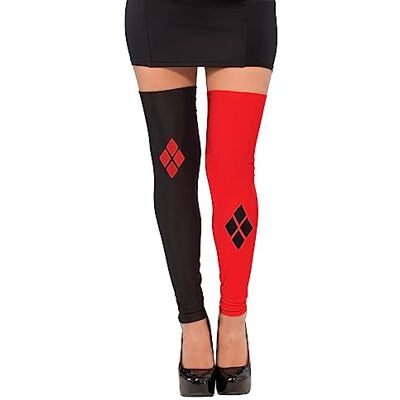 Rubie's oficjalne rajstopy/legginsy Harley Quinn, akcesorium, kostium dla dorosłych na Halloween Rubie's oficjalne rajstopy/legginsy Harley Quinn, akcesorium, kostium dla dorosłych na Halloween